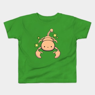 Cute Scorpion Kawaii Drawing Zodiac Sign Scorpio Birthday Kids T-Shirt
